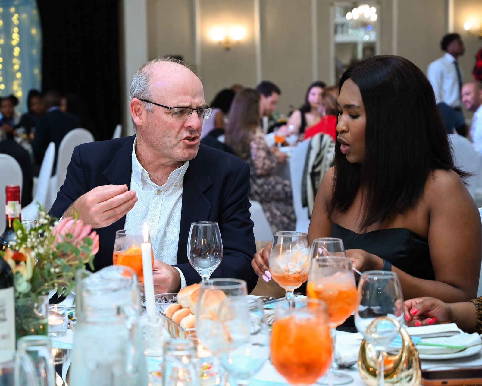 Guests at the YIT Gala dinner table